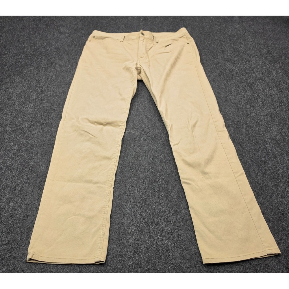 Jos. A. Bank 1905 Pants Mens 34x32 Khaki Tailored Fit 5-Pocket Ribbed Stretch